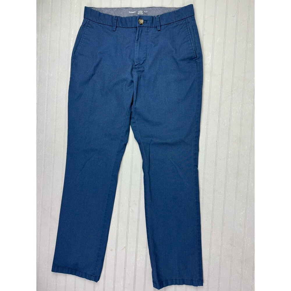 Old Navy Size 31x32 Mens Chino Pants Ultimate Straight (Actual Inseam 30) Blue